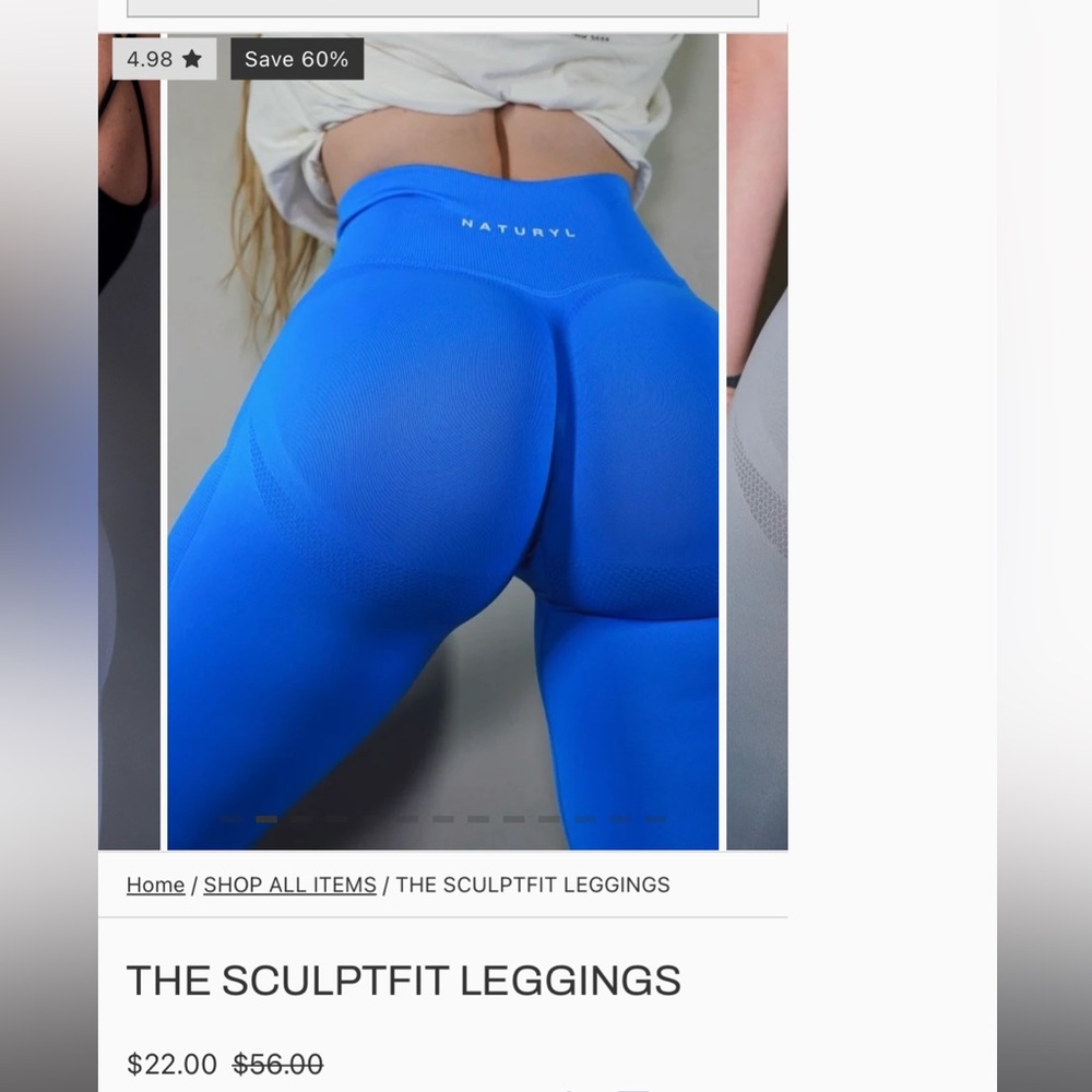 Naturyl by Niykee Sculpt fit  Tie-Dye Leggings - Picture 2 of 3